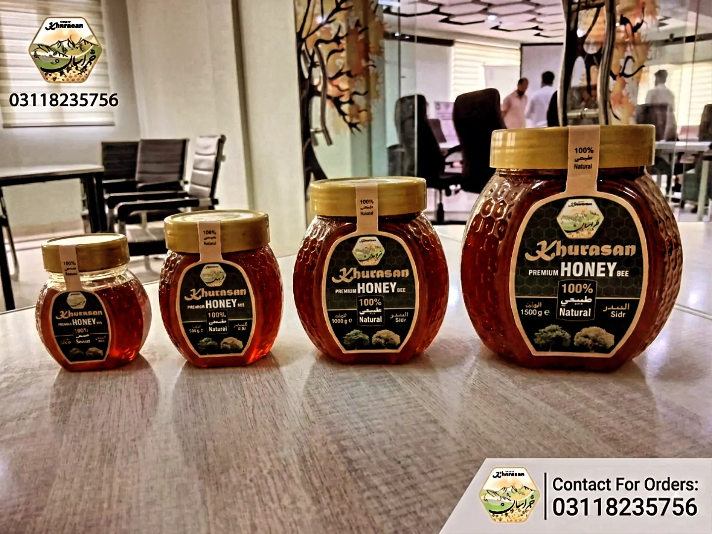 Khurasan Sidr Honey Jar Display